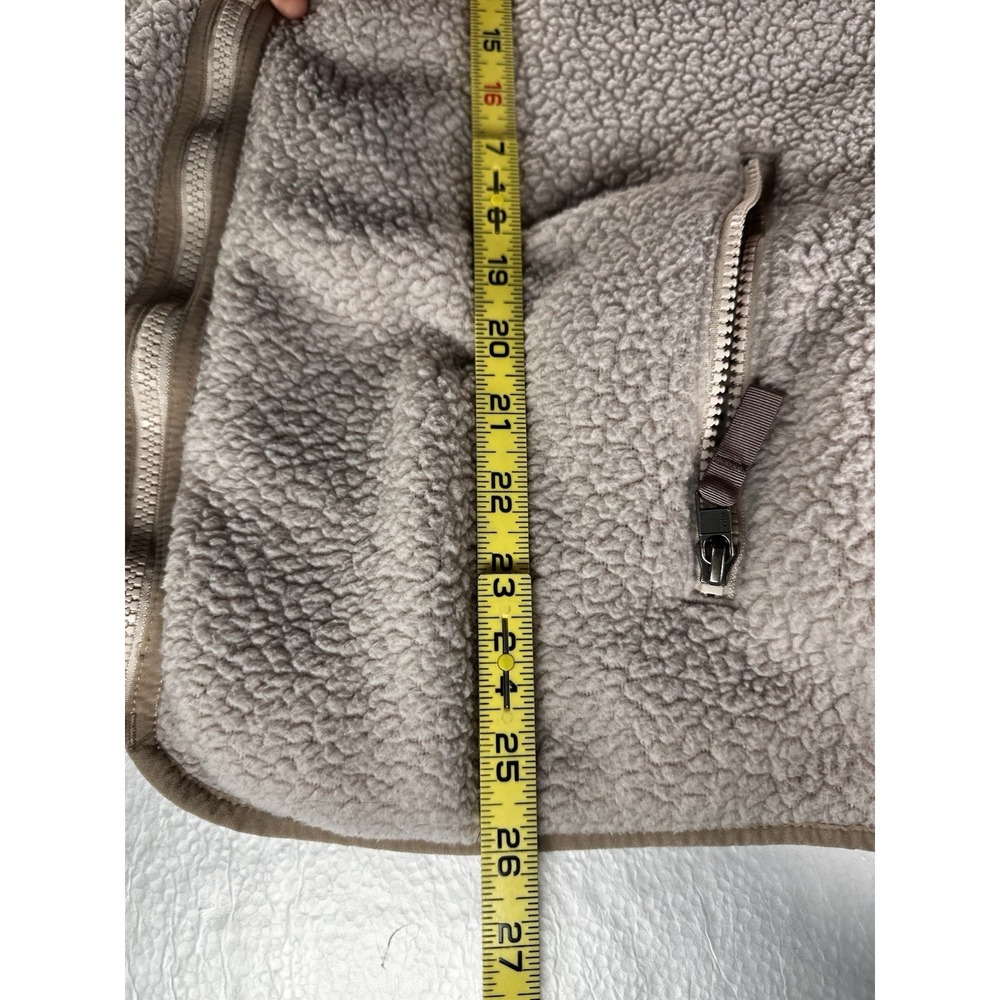 Patagonia Sherpa Jacket Womens Large Beige Fleece Long Sleeve Fleece Coat F2022 - Picture 7 of 15